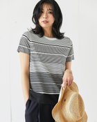 【ドゥクラッセ/DoCLASSE】の綿スラブ・総柄プリントTシャツ ブラックパターン|ID: prp329100004920798 ipo3291000000037101985