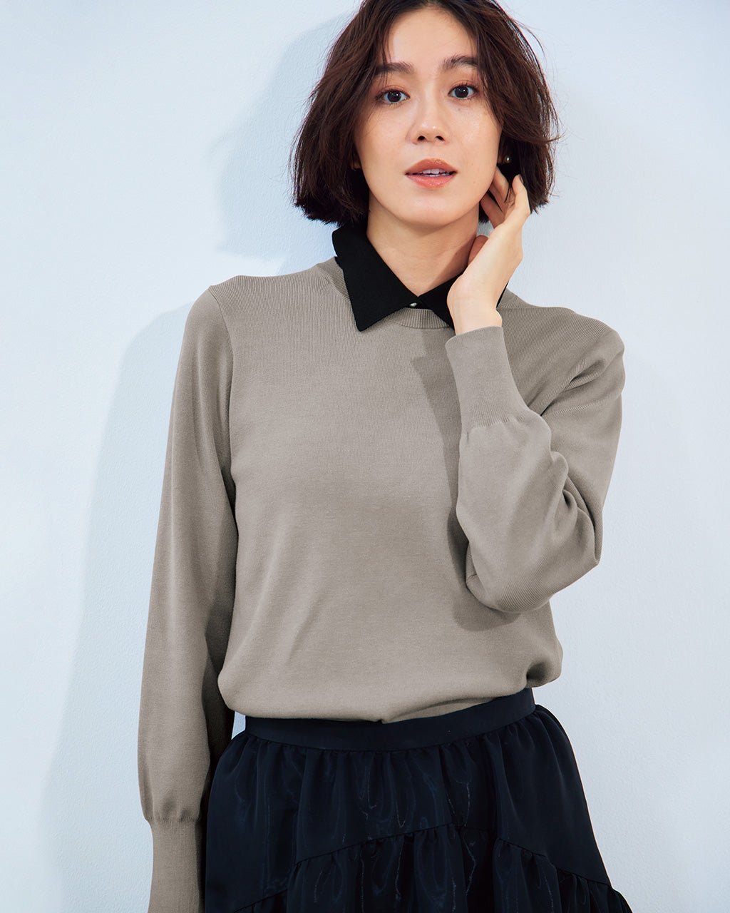 【ドゥクラッセ/DoCLASSE】の総針編み・つけ衿プルオーバー 人気、トレンドファッション・服の通販 founy(ファニー) 　ファッション　Fashion　レディースファッション　Fashion for Women　トップス・カットソー　Cut & Sew Tops　ニット　Knit Tops & Sweaters　カジュアルプルオーバー・ニットトップス　Pullovers & Knit Tops / Casual Pullovers　セーター　Sweater, Knitwear　パール　Pearl, Pearl Accent　ベーシック　Basic, Essential　 other-1|ID: prp329100004920805 ipo3291000000036916620