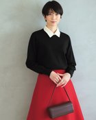 【ドゥクラッセ/DoCLASSE】の総針編み・つけ衿プルオーバー ブラック|ID: prp329100004920805 ipo3291000000037256074