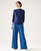 【ドゥクラッセ/DoCLASSE】のピーチストレッチ・ワイドパンツ ブルー・パターン|ID: prp329100004920811 ipo3291000000036916656