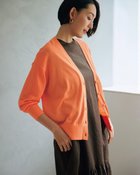 【ドゥクラッセ/DoCLASSE】のライトシアー・Vネックカーディガン オレンジ|ID: prp329100004920816 ipo3291000000037235127