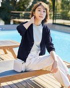 【ドゥクラッセ/DoCLASSE】のライトシアー・Vネックカーディガン ネイビー|ID: prp329100004920816 ipo3291000000037235130
