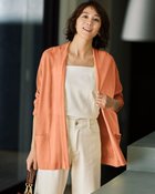【ドゥクラッセ/DoCLASSE】のライトシアー・着流しカーディガン 人気、トレンドファッション・服の通販 founy(ファニー) ファッション Fashion レディースファッション Fashion for Women トップス・カットソー Cut & Sew Tops カーディガン・羽織り Layered Style Cardigans カーディガン Cardigan, Knitwear 人気 Popular, Best Seller thumbnail オレンジ|ID: prp329100004920826 ipo3291000000036916747