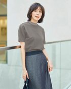 【ドゥクラッセ/DoCLASSE】のシルキーポンチ・リブモックネックT 人気、トレンドファッション・服の通販 founy(ファニー) ファッション Fashion レディースファッション Fashion for Women トップス・カットソー Cut & Sew Tops シャツ・ブラウス・オフィスカジュアル Elegant Blouses & Button-Ups ロングTシャツ・Tシャツ Longline T-Shirts & Tees カットソー・ベーシックTシャツ Cut-and-Sewn Tops / Stretch Tees & Basics なめらか Smooth, Silky Texture インナー Innerwear カットソー Cut and Sewn Top ハイネック High Neck, Mock Neck フォルム Silhouette, Form 半袖 Short Sleeve, Half Sleeve 夏 Summer thumbnail グレー|ID: prp329100004920827 ipo3291000000036916764