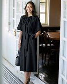 【ドゥクラッセ/DoCLASSE】のタイプライターコットン・バルーン袖ワンピース ブラック|ID: prp329100004920834 ipo3291000000037192217