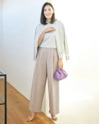 【ドゥクラッセ/DoCLASSE】のリネンタッチ・タックセミワイドパンツ64cm 人気、トレンドファッション・服の通販 founy(ファニー) ファッション Fashion レディースファッション Fashion for Women パンツ Pants & Trousers エレガント 上品 Elegant センター Center, Center Line ビジネス 仕事 通勤 Business / Work / Commuting リネン Linen, Linen Fabric thumbnail グレージュ|ID: prp329100004920848 ipo3291000000036916916