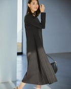 【ドゥクラッセ/DoCLASSE】のカットジョーゼット・サイドプリーツワンピース ブラウングレー|ID: prp329100004920853 ipo3291000000037235140