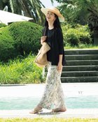 【ドゥクラッセ/DoCLASSE】のUVスラブ・セミワイドパンツ/柄 63cm 人気、トレンドファッション・服の通販 founy(ファニー) ファッション Fashion レディースファッション Fashion for Women パンツ Pants & Trousers thumbnail リーフ|ID: prp329100004920858 ipo3291000000036916998