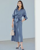 【ドゥクラッセ/DoCLASSE】のとろみサキソニー・スキッパー2WAYワンピース ブルー|ID: prp329100004920860 ipo3291000000037102034