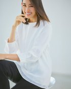 【ドゥクラッセ/DoCLASSE】の超長綿・異素材レイヤードブラウス 人気、トレンドファッション・服の通販 founy(ファニー) ファッション Fashion レディースファッション Fashion for Women トップス・カットソー Cut & Sew Tops シャツ・ブラウス・オフィスカジュアル Elegant Blouses & Button-Ups ロングTシャツ・Tシャツ Longline T-Shirts & Tees カットソー・ベーシックTシャツ Cut-and-Sewn Tops / Stretch Tees & Basics カットソー Cut and Sewn Top シフォン Chiffon, Lightweight Fabric チェック Check, Plaid, Tartan プレミアム Premium, High-End thumbnail オフホワイト|ID: prp329100004920866 ipo3291000000036917057