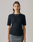 【ドゥクラッセ/DoCLASSE】のピュアコットンスムース/5分袖T ブラック|ID: prp329100004920895 ipo3291000000036917188