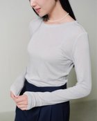 【ドゥクラッセ/DoCLASSE】のカシミヤシルク混・クルーネック ライトグレー|ID: prp329100004920898 ipo3291000000037235150