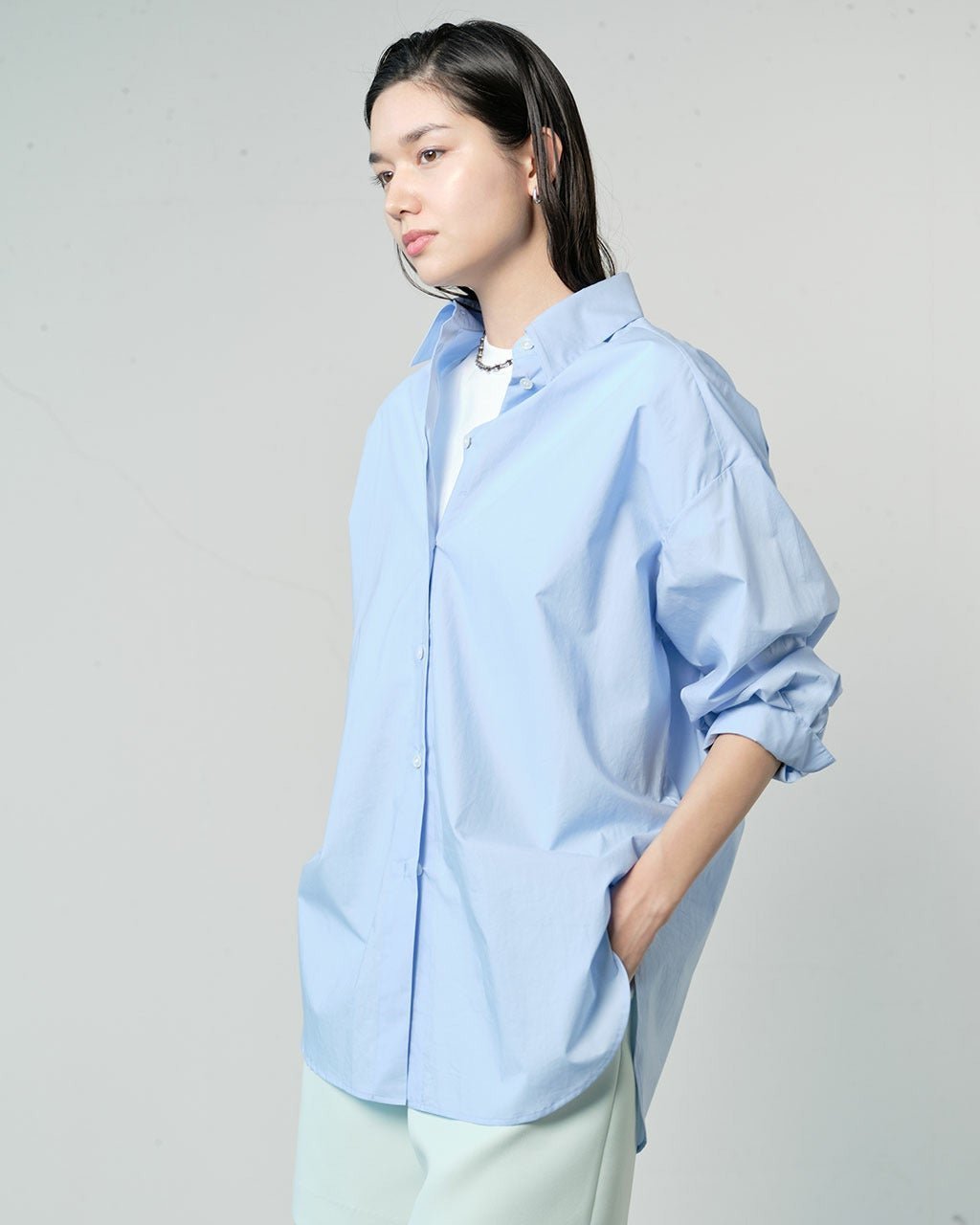 【ドゥクラッセ/DoCLASSE】の高密度コットン・コクーンフォルムシャツ 人気、トレンドファッション・服の通販 founy(ファニー) 　ファッション　Fashion　レディースファッション　Fashion for Women　トップス・カットソー　Cut & Sew Tops　シャツ・ブラウス・オフィスカジュアル　Elegant Blouses & Button-Ups　タイプライター　Typewriter Fabric, Crisp Cotton　レギンス　Leggings, Stretch Pants　ロング　Long, Long-Length　 other-1|ID: prp329100004920900 ipo3291000000036917217