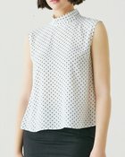 【ドゥクラッセ/DoCLASSE】の二重織り・ドットボウタイブラウス ホワイト|ID: prp329100004920914 ipo3291000000037102070