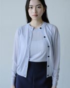 【ドゥクラッセ/DoCLASSE】のハイゲージニット・透かし編みカーディガン ライトグレー|ID: prp329100004920923 ipo3291000000037057172