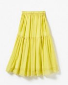 【ドゥクラッセ/DoCLASSE】のシルクコットン・ティアードスカート イエロー|ID: prp329100004920955 ipo3291000000037024050