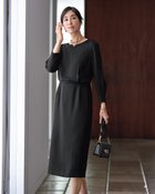 【ドゥクラッセ/DoCLASSE】のダブルクロス・ブラウジングワンピース ブラック|ID: prp329100004920959 ipo3291000000037102092