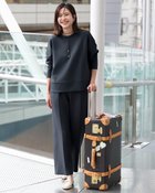 【ドゥクラッセ/DoCLASSE】のライトダンボールニット・セミワイドパンツ ミッドナイトブルー|ID: prp329100004920962 ipo3291000000037097990