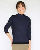 【ドゥクラッセ/DoCLASSE】のコットンガーゼ・配色ハイネック/長袖 人気、トレンドファッション・服の通販 founy(ファニー) ファッション Fashion レディースファッション Fashion for Women トップス・カットソー Cut & Sew Tops シャツ・ブラウス・オフィスカジュアル Elegant Blouses & Button-Ups ロングTシャツ・Tシャツ Longline T-Shirts & Tees カットソー・ベーシックTシャツ Cut-and-Sewn Tops / Stretch Tees & Basics カットソー Cut and Sewn Top スタイリッシュ Stylish, Fashionable ハイネック High Neck, Mock Neck 人気 Popular, Best Seller 長袖 Long Sleeve, Full Sleeve thumbnail ミッドナイトブルー|ID: prp329100004920963 ipo3291000000036917562