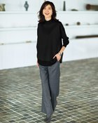 【ドゥクラッセ/DoCLASSE】のハイネック・ドロップショルダーニット ブラック|ID: prp329100004920967 ipo3291000000037102099