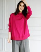 【ドゥクラッセ/DoCLASSE】のハイネック・ドロップショルダーニット フューシャピンク|ID: prp329100004920967 ipo3291000000037102101
