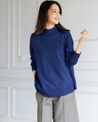 【ドゥクラッセ/DoCLASSE】のハイネック・ドロップショルダーニット ブルー|ID: prp329100004920967 ipo3291000000037245826