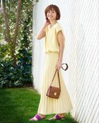 【ドゥクラッセ/DoCLASSE】のレーシーニット・フレアスカート ペールイエロー|ID: prp329100004920976 ipo3291000000036917657