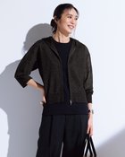 【ドゥクラッセ/DoCLASSE】のスパークリングニット・ジップパーカー ブラック|ID: prp329100004920977 ipo3291000000037094010