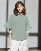 【ドゥクラッセ/DoCLASSE】のイージージョーゼット・袖フリルブラウス 人気、トレンドファッション・服の通販 founy(ファニー) ファッション Fashion レディースファッション Fashion for Women トップス・カットソー Cut & Sew Tops シャツ・ブラウス・オフィスカジュアル Elegant Blouses & Button-Ups ジョーゼット Georgette, Semi-Sheer Fabric ストレッチ Stretch, Stretchy Fabric フェミニン Feminine, Girly フリル Frill, Ruffle ラウンド Round, Round Neck ラッフル Ruffle, Frill ワイド Wide, Wide Fit thumbnail ブルーグリーン|ID: prp329100004920980 ipo3291000000036917698