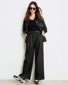 【ドゥクラッセ/DoCLASSE】のリアクティブデニム・イージーワイドパンツ ブラック|ID: prp329100004920983 ipo3291000000037098012