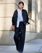 【ドゥクラッセ/DoCLASSE】のリアクティブデニム・イージーワイドパンツ インディゴ|ID: prp329100004920983 ipo3291000000037098013