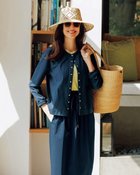 【ドゥクラッセ/DoCLASSE】の高密度シルコットン・スナップカーディガン ダークピーコック|ID: prp329100004920984 ipo3291000000037098017