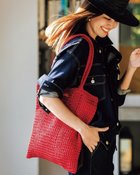 【ドゥクラッセ/DoCLASSE】のシャイニーバスケット・トートバッグL レッド|ID: prp329100004920986 ipo3291000000037256252