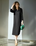 【ドゥクラッセ/DoCLASSE】のライトダンボールニット・コクーンドレス ブラック|ID: prp329100004925757 ipo3291000000037245831