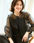 【ドゥクラッセ/DoCLASSE】のフラワー刺繍・オーガンジーフリルブラウス 人気、トレンドファッション・服の通販 founy(ファニー) ファッション Fashion レディースファッション Fashion for Women トップス・カットソー Cut & Sew Tops シャツ・ブラウス・オフィスカジュアル Elegant Blouses & Button-Ups オーガンジー Organza Fabric ティアード Tiered, Tiered Style フラワー Flower, Floral ペプラム Peplum, Flared Hem thumbnail ブラック|ID: prp329100004925759 ipo3291000000036962814