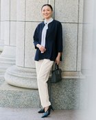 【ドゥクラッセ/DoCLASSE】のイージージョーゼット・テーパードパンツ オフホワイト|ID: prp329100004925787 ipo3291000000037102123