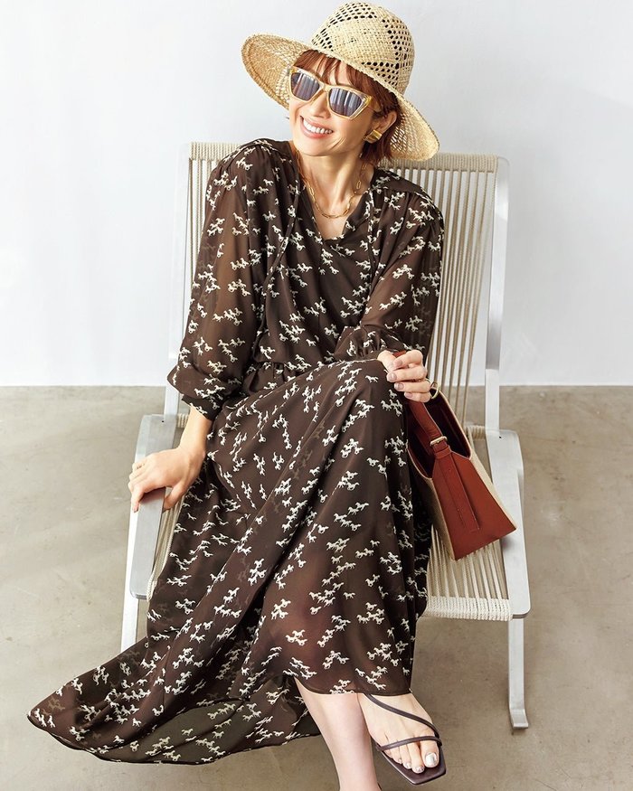 【ドゥクラッセ/DoCLASSE】のホースプリント・シフォンドレス インテリア・キッズ・メンズ・レディースファッション・服の通販 founy(ファニー) https://founy.com/ ファッション Fashion レディースファッション Fashion for Women ワンピース Dresses フォーマル・パーティードレス・結婚式用ドレス Elegant & Casual Dresses ギャザー Gathered, Ruffled セットアップ Set-Up, Coordinated Outfit プリント Print, Printed Pattern モダン Modern, Contemporary リボン Ribbon, Bow 夏 Summer 春 Spring S/S・春夏 SS, Spring/Summer, Warm Season |ID: prp329100004925804 ipo3291000000037057605