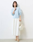 【ドゥクラッセ/DoCLASSE】のライトダンボールニット・センター切替トップス ライトブルー|ID: prp329100004925850 ipo3291000000037245859