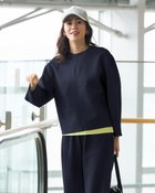 【ドゥクラッセ/DoCLASSE】のライトダンボールニット・センター切替トップス ミッドナイトブルー|ID: prp329100004925850 ipo3291000000037245862