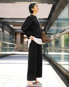 【ドゥクラッセ/DoCLASSE】のライトダンボールニット・イージーワイドパンツ 人気、トレンドファッション・服の通販 founy(ファニー) ファッション Fashion レディースファッション Fashion for Women パンツ Pants & Trousers カットソー Cut and Sewn Top スタイリッシュ Stylish, Fashionable ストレッチ Stretch, Stretchy Fabric セットアップ Set-Up, Coordinated Outfit センター Center, Center Line ドローコード Drawcord, Drawstring Cord ワイド Wide, Wide Fit 切替 Switching, Contrast Panel thumbnail ミッドナイトブルー|ID: prp329100004925877 ipo3291000000036963044