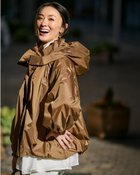 【ドゥクラッセ/DoCLASSE】のスタンドフリル・タフタフーディブルゾン ダークベージュ|ID: prp329100004925905 ipo3291000000036963095