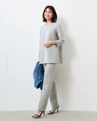 【ドゥクラッセ/DoCLASSE】のライトダンボールニット・浅Vフレアトップス グレー|ID: prp329100004925939 ipo3291000000036963162