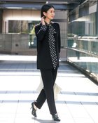 【ドゥクラッセ/DoCLASSE】のライトダンボールニット・浅Vフレアトップス ブラック|ID: prp329100004925939 ipo3291000000036963166