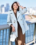 【ドゥクラッセ/DoCLASSE】のシャットウインド・ダブルブレストコート ライトブルー|ID: prp329100004925945 ipo3291000000036963202