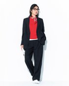 【ドゥクラッセ/DoCLASSE】のバルキーリネンタッチ・カーブテーパードパンツ ダークネイビー|ID: prp329100004925946 ipo3291000000037102165