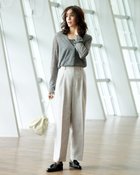 【ドゥクラッセ/DoCLASSE】のバルキーリネンタッチ・カーブテーパードパンツ ライトグレー|ID: prp329100004925946 ipo3291000000037102166