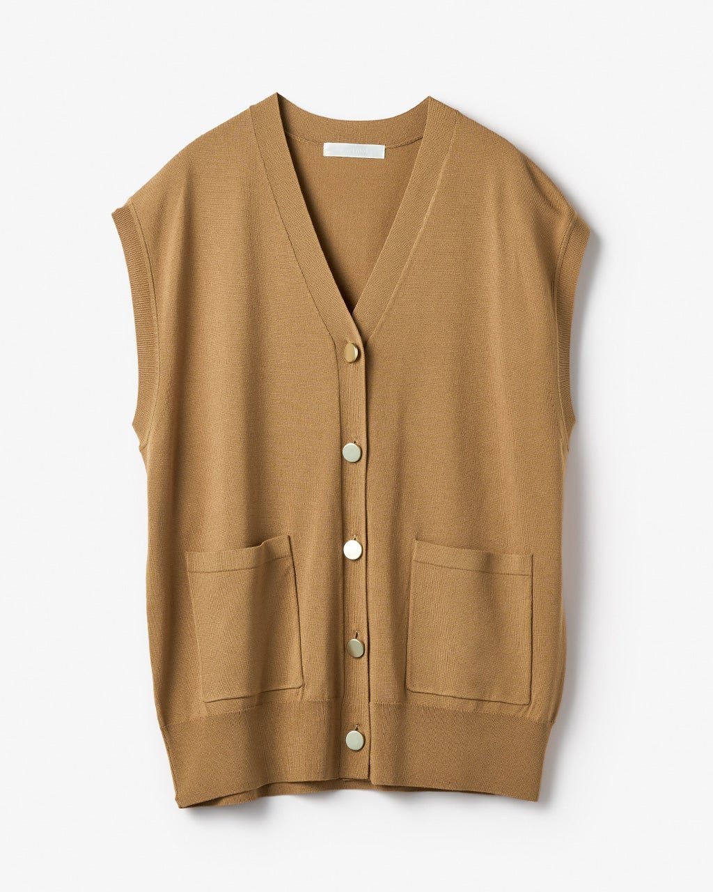 【ドゥクラッセ/DoCLASSE】のメタルボタン・ニットベスト インテリア・キッズ・メンズ・レディースファッション・服の通販 founy(ファニー) 　ファッション　Fashion　レディースファッション　Fashion for Women　アウター　Coat / Outerwear Collection　レディースジャケット・軽アウター　Jackets　おすすめ　Recommended / Our Picks　ジャケット　Jacket, Outerwear　フェミニン　Feminine, Girly　ベスト　Vest, Waistcoat　メタル　Metal, Metal Parts　キャメル|ID: prp329100004925949 ipo3291000000037016117