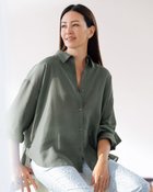 【ドゥクラッセ/DoCLASSE】のシアーライト・2WAYオーバーシャツ オリーブ|ID: prp329100004925951 ipo3291000000037235167