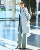 【ドゥクラッセ/DoCLASSE】のシャットウインド・ステンカラーロングコート ライトブルー|ID: prp329100004925954 ipo3291000000036963256