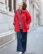 【ドゥクラッセ/DoCLASSE】のコットンブレンド・ステンカラーコート レッド|ID: prp329100004925955 ipo3291000000036963264